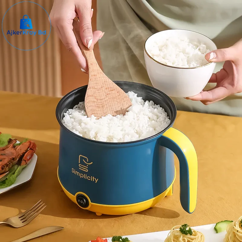 Multicooker Cooking Pot With Steamer and Multipurpose 1.8 Liter Electric Cooker Pot